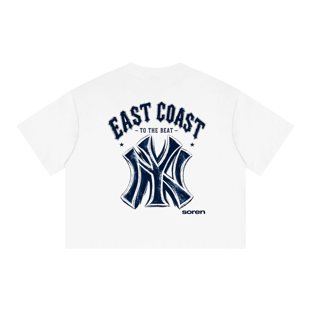 East Coast NY - Boxy Drop Shoulder Crop T-Shirt