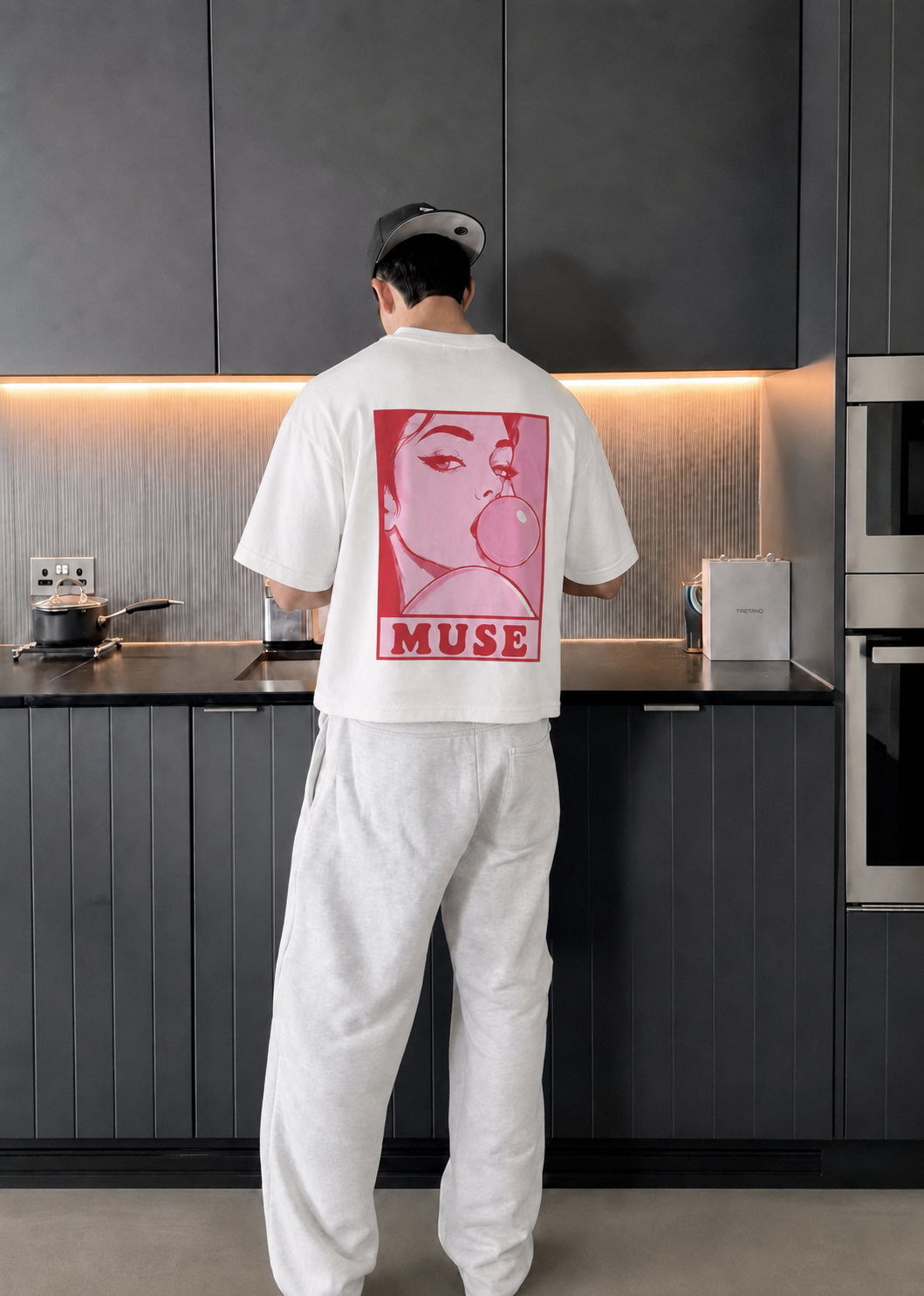 Muse - Boxy Drop Shoulder Crop T-Shirt