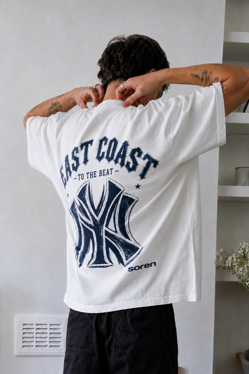 East Coast NY - Boxy Drop Shoulder Crop T-Shirt