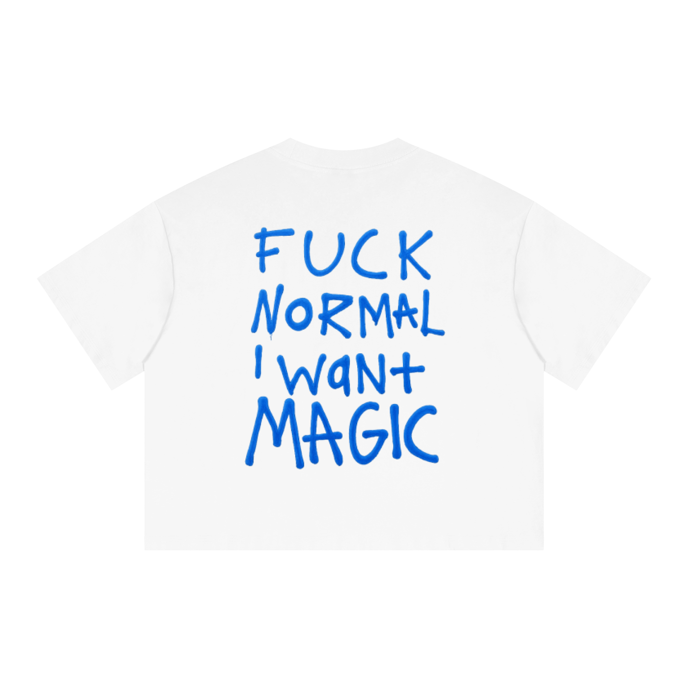 F*ck Normal I Want Magic - Boxy Drop Shoulder Crop T-Shirt