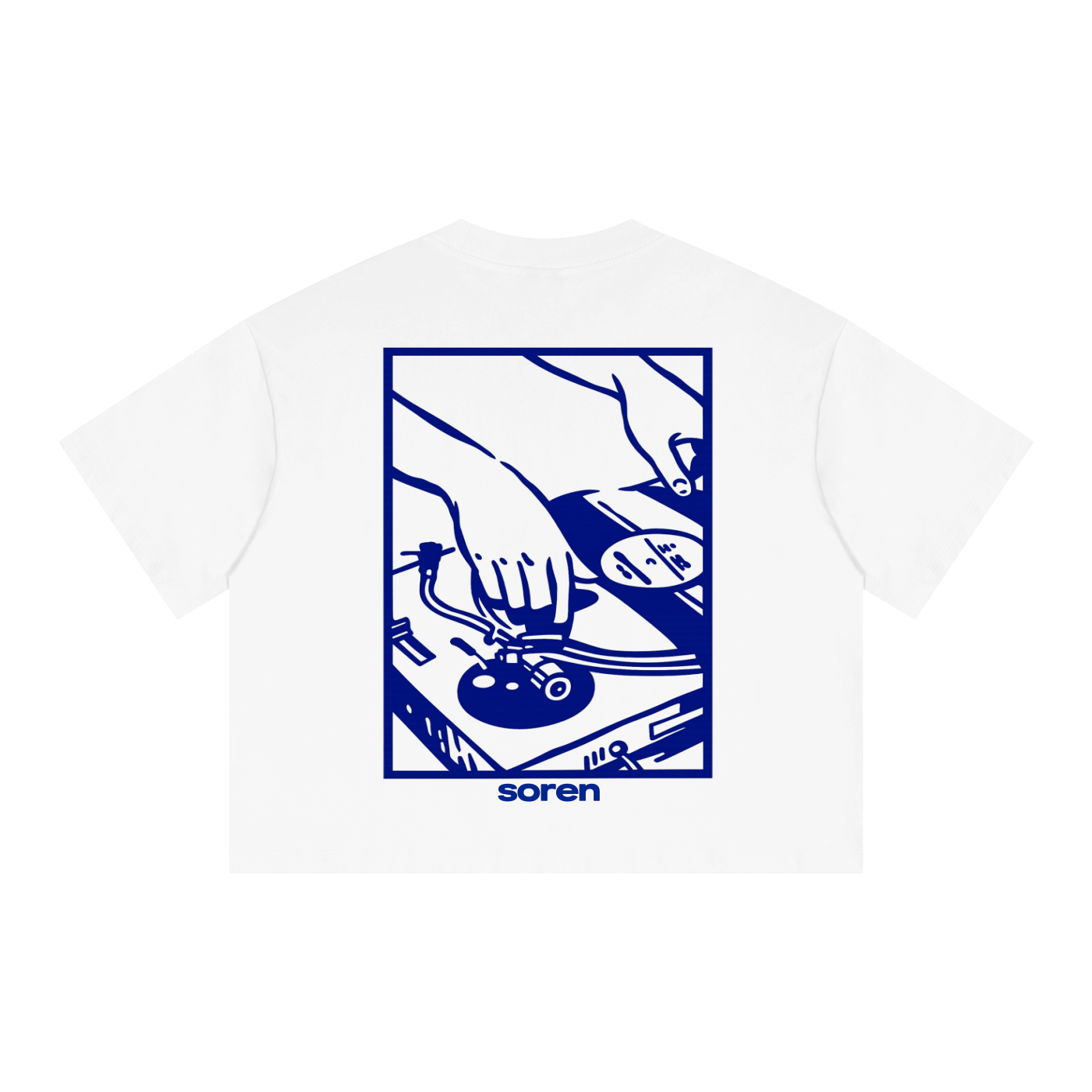 Music - Boxy Drop Shoulder Crop T-Shirt