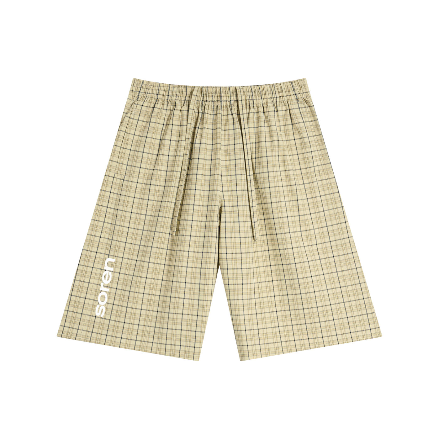 Unisex Plaid Wide Leg Shorts