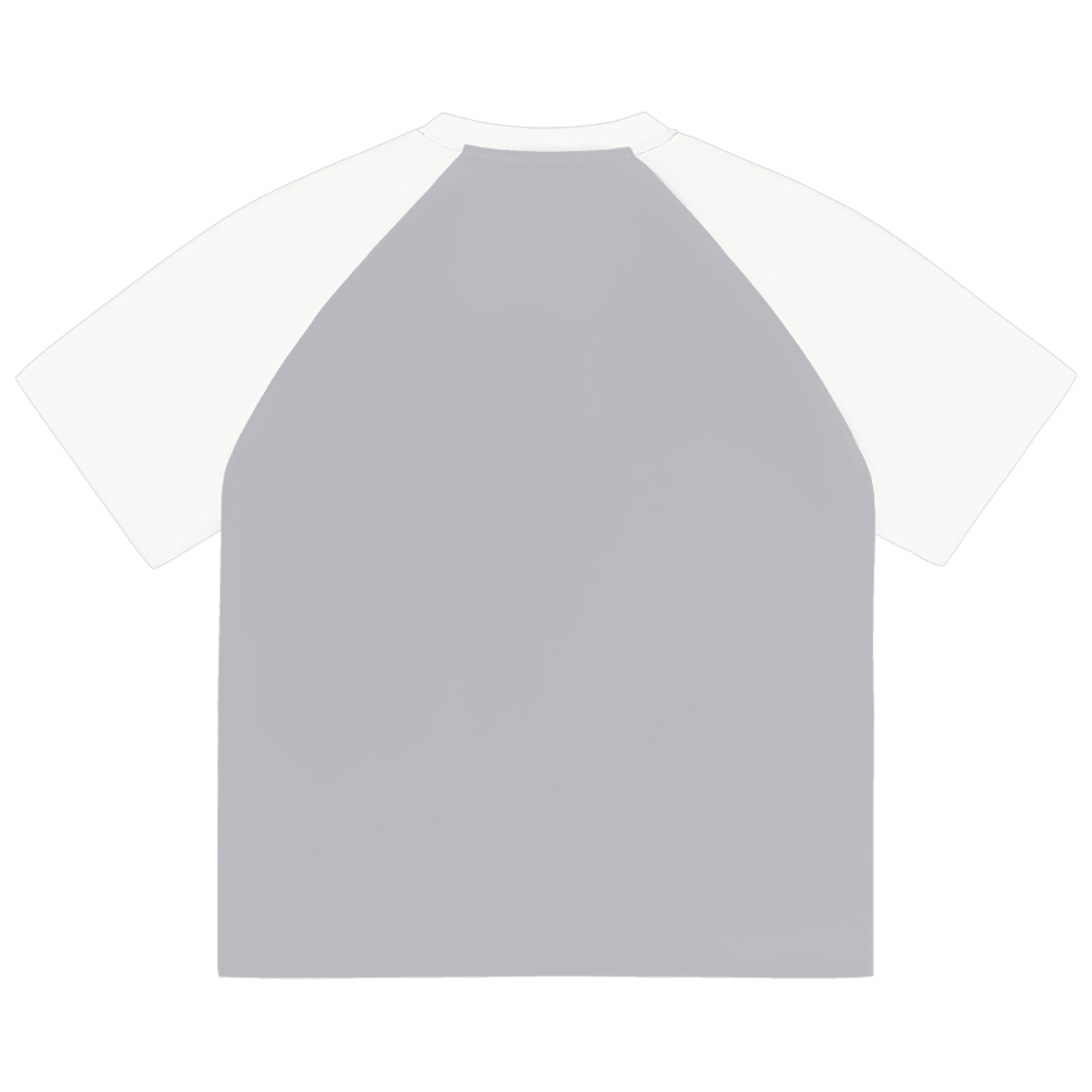Gray Blocked Raglan Sleeve T-Shirt