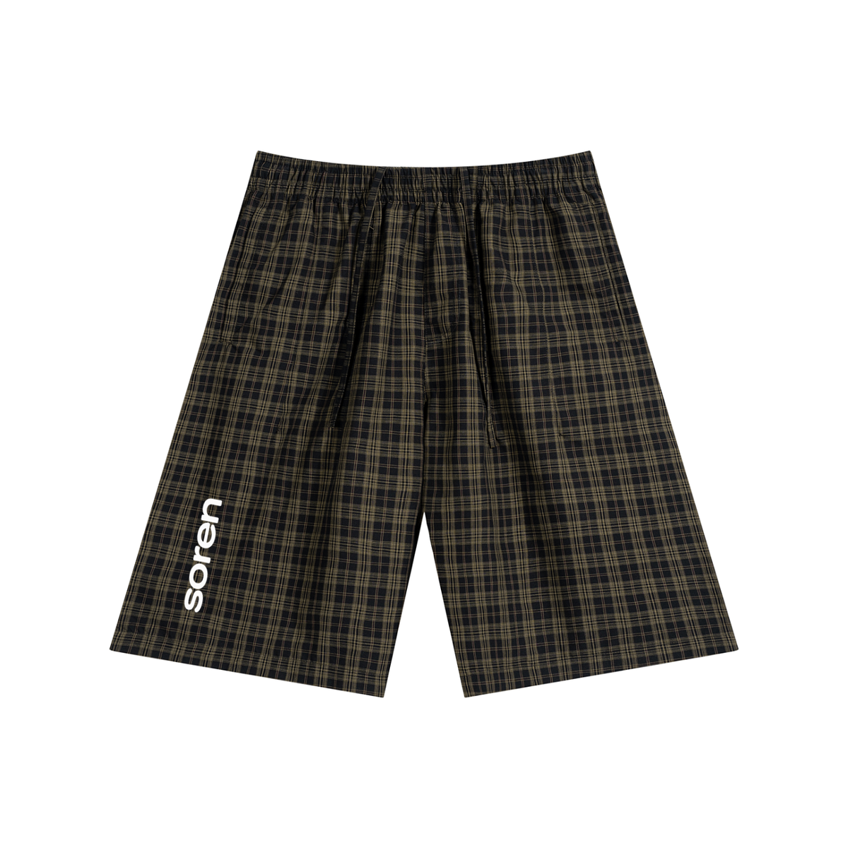 Unisex Plaid Wide Leg Shorts