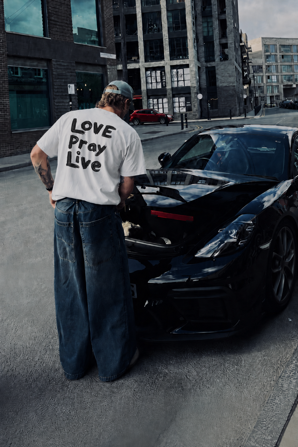 Love Pray Live -  Boxy Drop Shoulder Crop T-Shirt