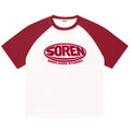 Red Blocked Raglan Sleeve T-Shirt