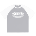 Gray Blocked Raglan Sleeve T-Shirt