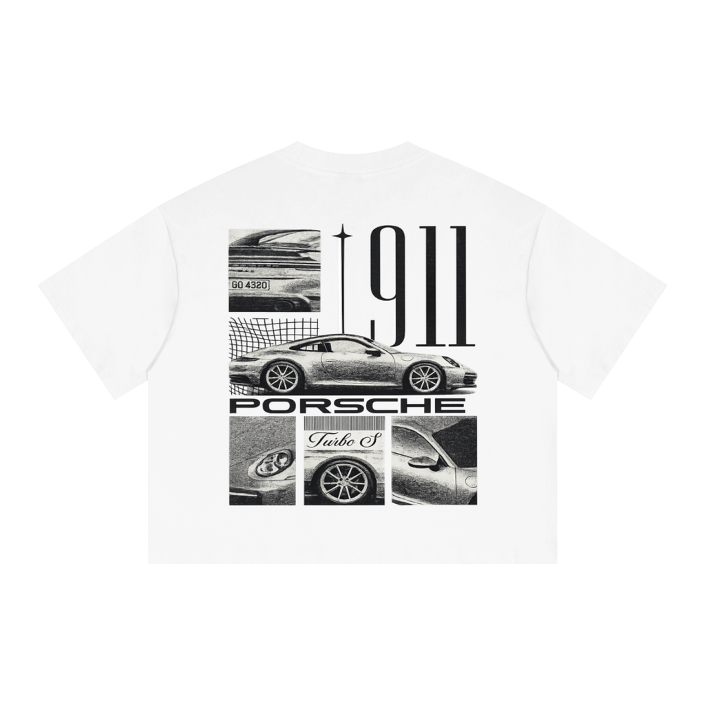 Porsche 911 -  Boxy Drop Shoulder Crop T-Shirt