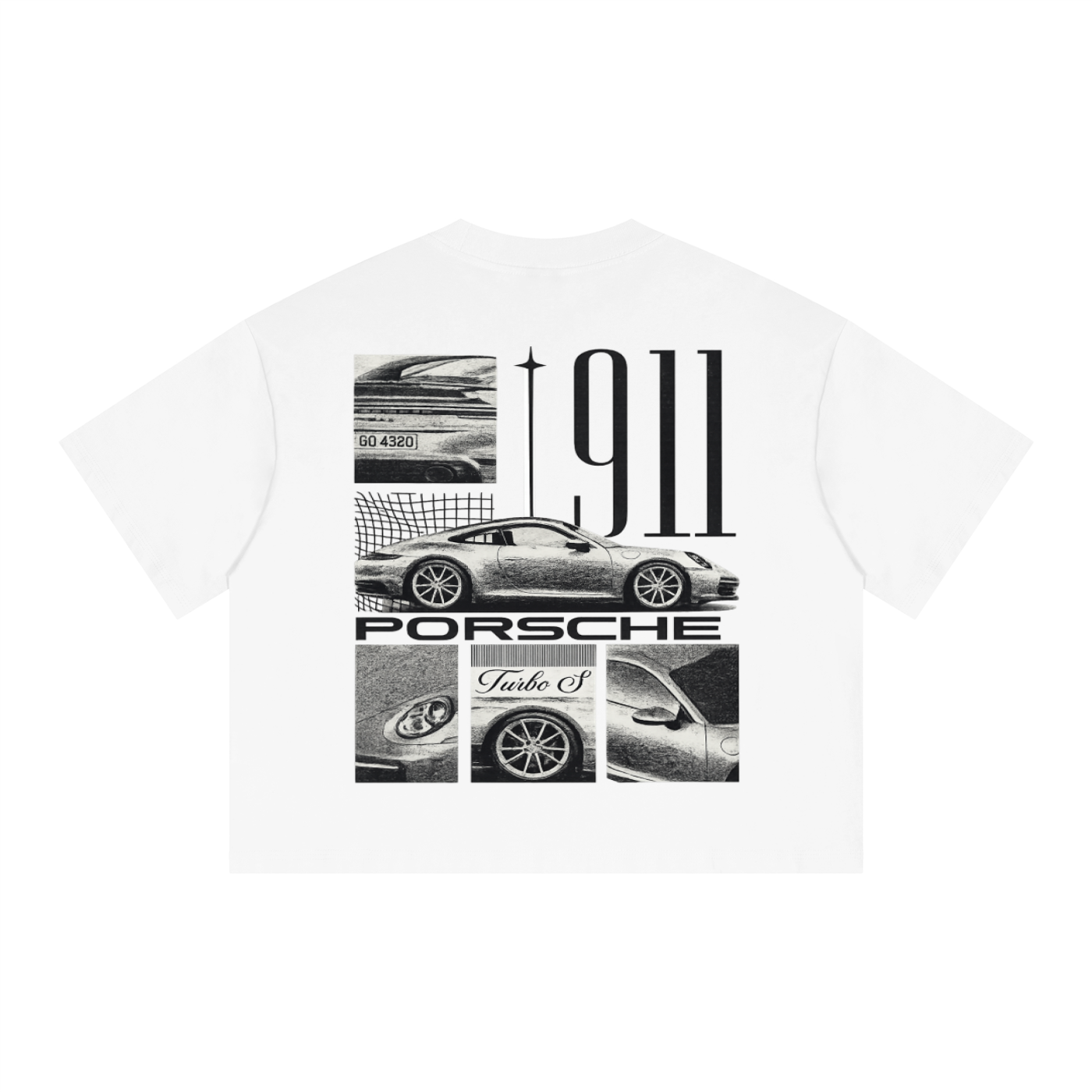 Porsche 911 -  Boxy Drop Shoulder Crop T-Shirt