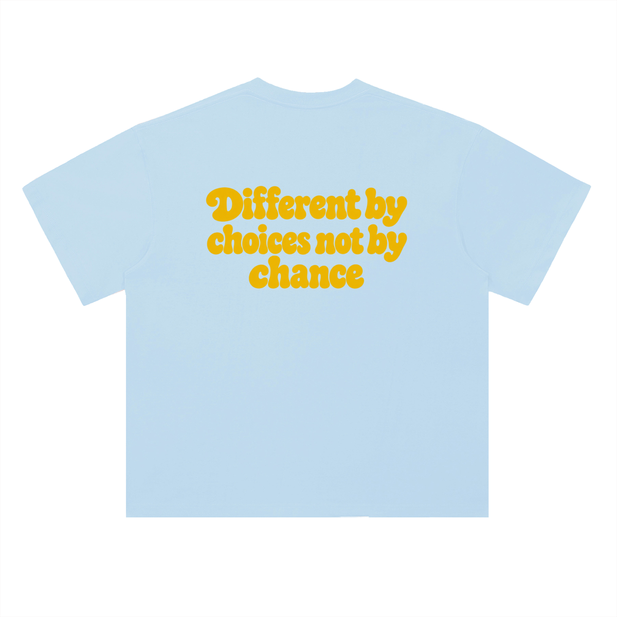 Different by choices not by chance - Blue Heavyweight Drop Shoulder Cotton T-Shirt